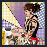 Cuisine Lady tatouée Art Pop Retro<br><div class="desc">J'ai dessiné cette photo de ma fille cuisine à Noël dans la cuisine avec un flash rétro pop art.</div>
