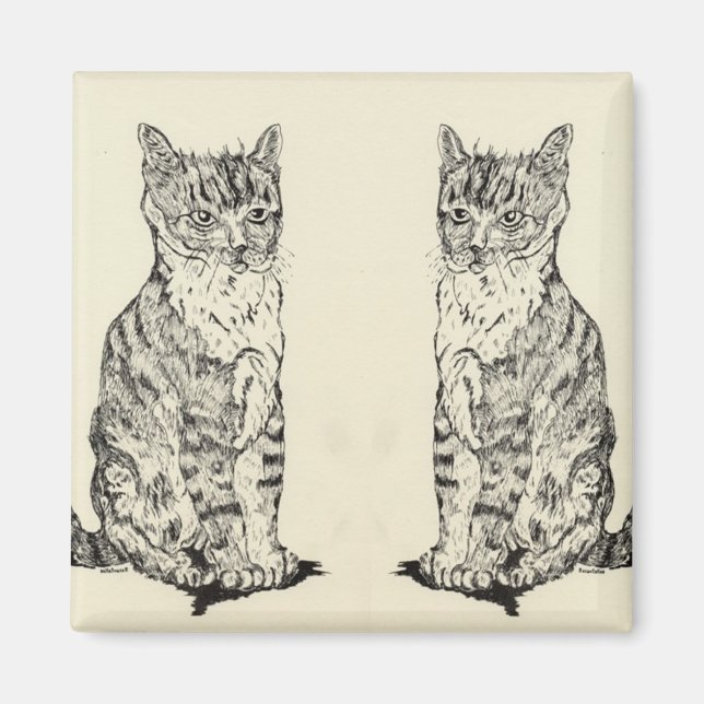 Cuisine Magnet Twin Cats (Devant)