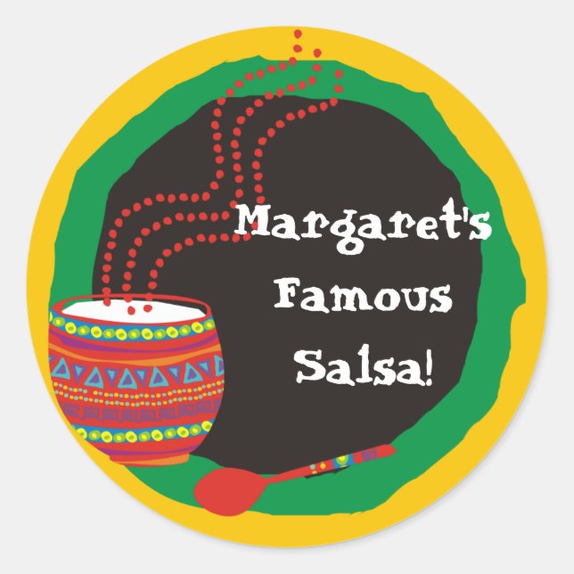 Cuisine mexicaine décoré bowl étiquette cadeau aut (Devant)