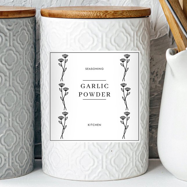 Cuisine minimaliste moderne Étiquettes de jarre (Créateur téléchargé)