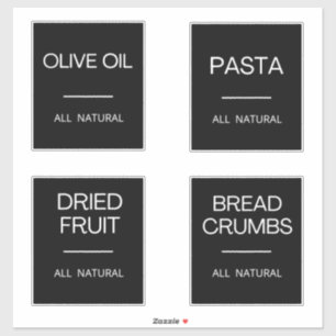 Cuisine minimaliste moderne Étiquettes de rangemen