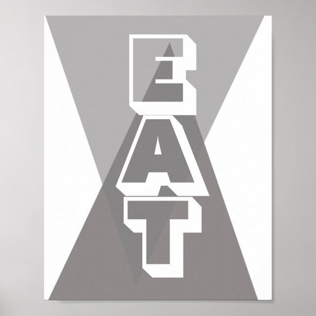 cuisine moderne citation poster manger typographie (Devant)