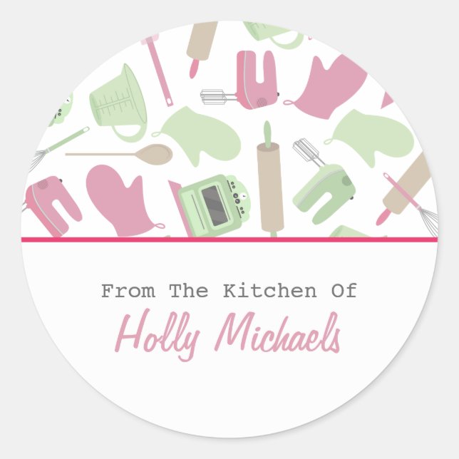 Cuisine Motif Étiquette cuisine (Devant)