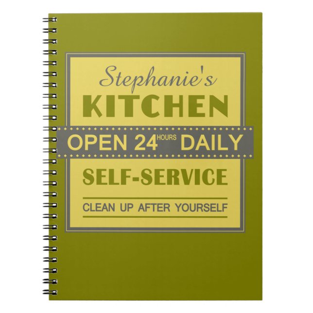 Cuisine - nom personnalisé - carnet (Devant)