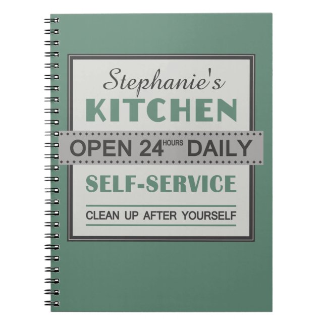 Cuisine - nom personnalisé - carnet (Devant)