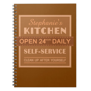 Cuisine - nom personnalisé - carnet