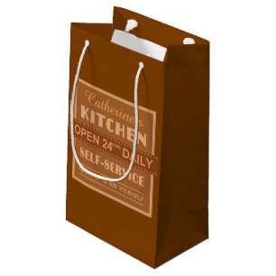 Cuisine - nom personnalisé - sacs cadeaux