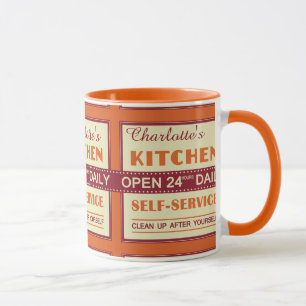 Cuisine - nom personnalisé - tasses