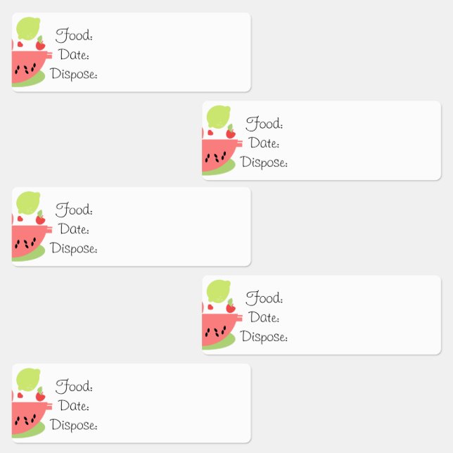 Cuisine Organisation Watermelon Étiquettes aliment (Groupe)