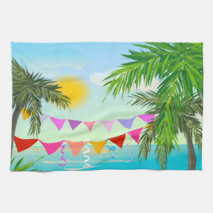 Cuisine Palmiers avec Bunting et linge de maison Sun