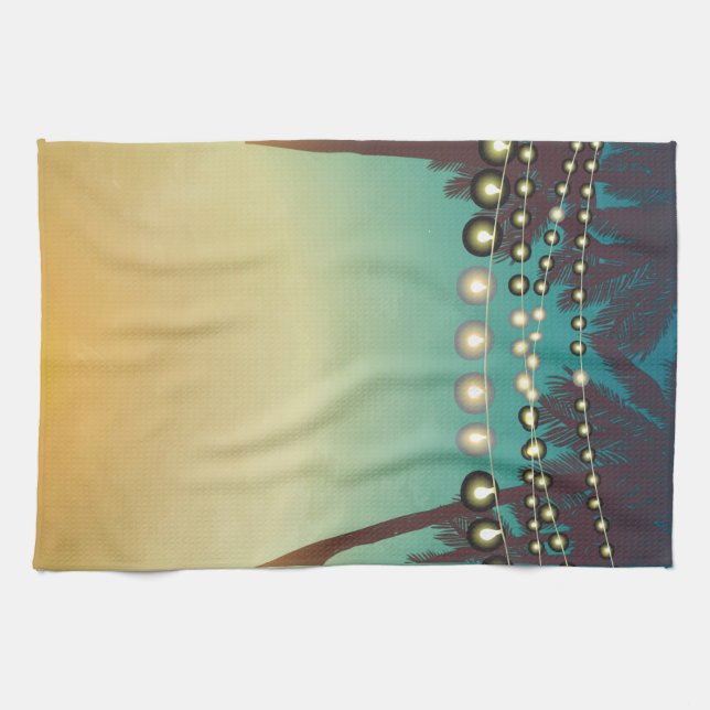 Cuisine personnalisée Serviette Plage Coucher de s (Horizontal)