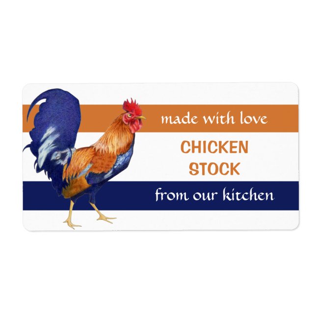 Cuisine Rooster Conserve Étiquette (Devant)
