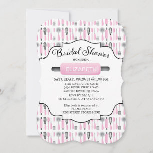 Cuisine rose moderne Invitation de douche nuptiale