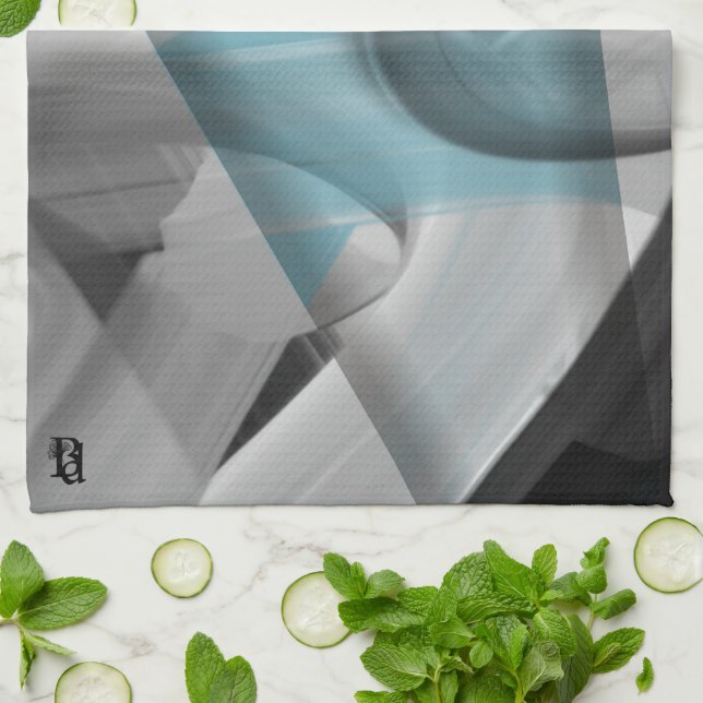 Cuisine Serviette Abstraite Trend Home Décor Bleu  (Plié)