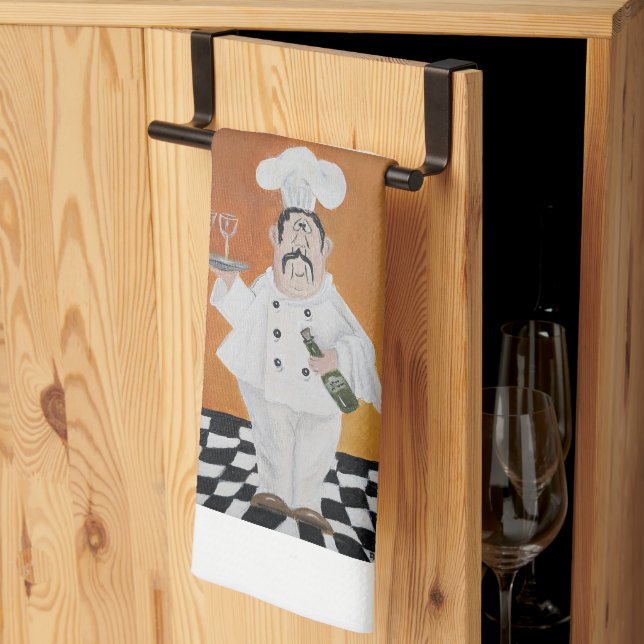 Cuisine serviette gras Chef Design italien (Pliage en tiers)