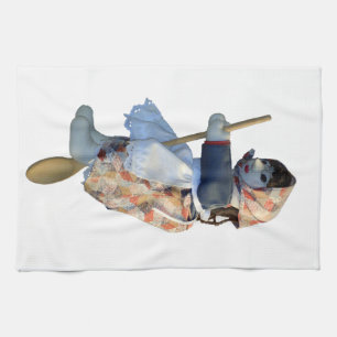 Cuisine, sorcière, cuillère, serviettes de cuisine