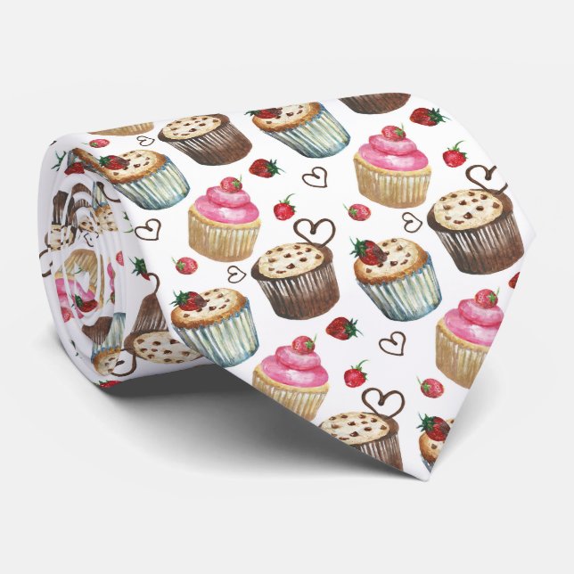 Cuisine sucrée motif de cupcake cravate (Roulé)
