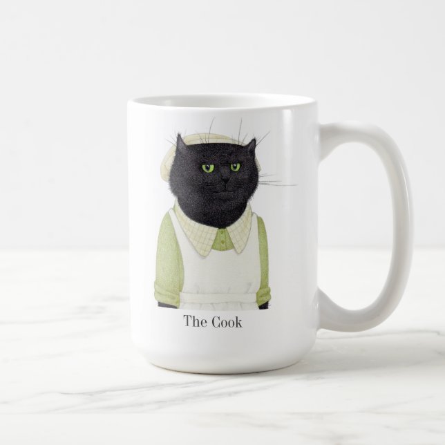 CUISINE Tall White Mug + Texte (Droite)