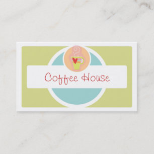 Cuisine tasse de café pastel cartes de visite