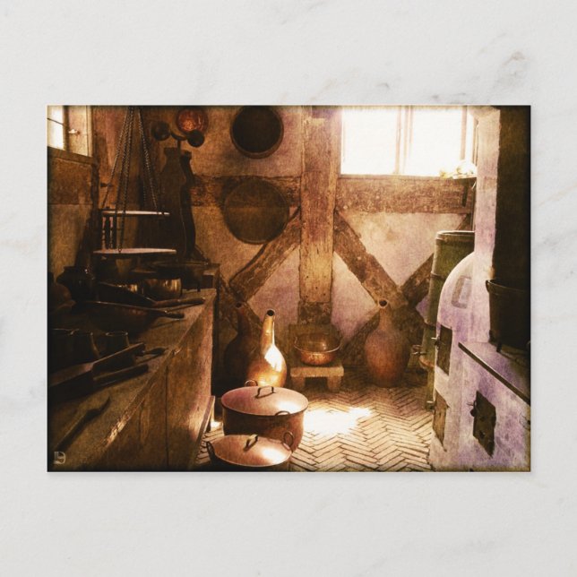 Cuisine vintage, carte postale (Devant)