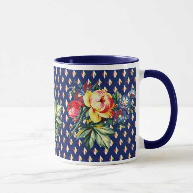 Cuisine vintage - édredon - tasse florale de (Droite)
