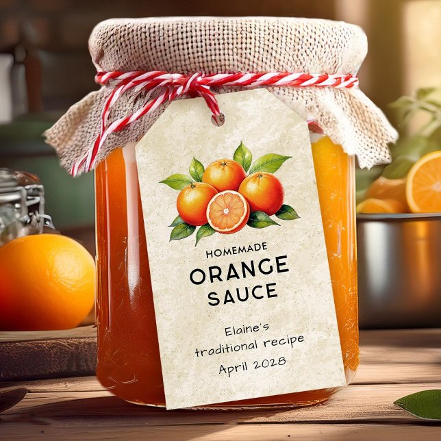 Cuisine vintage sauce orange étiquette (Créateur téléchargé)