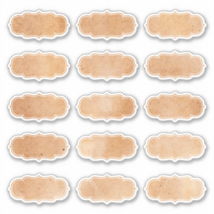 Cuisine Vintage simple Étiquettes vierges papier
