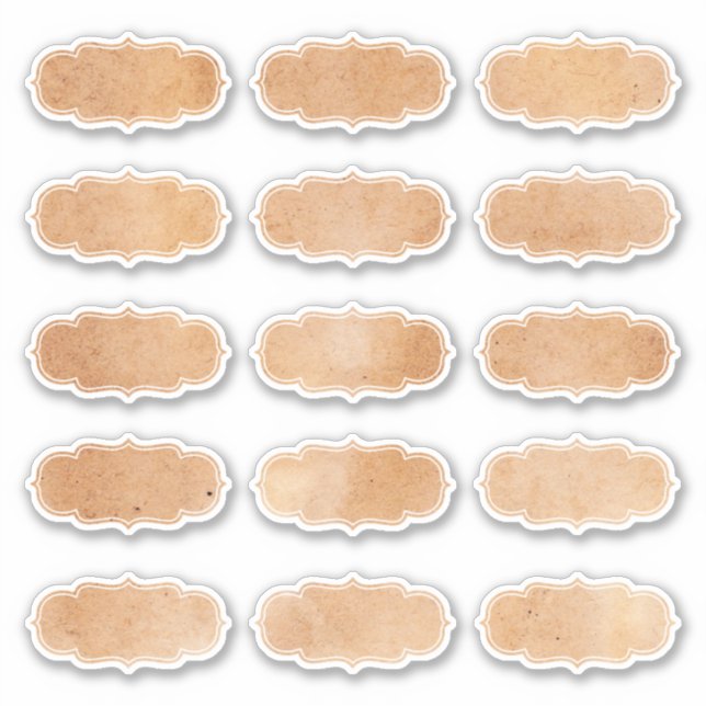 Cuisine Vintage simple Étiquettes vierges papier (Devant)