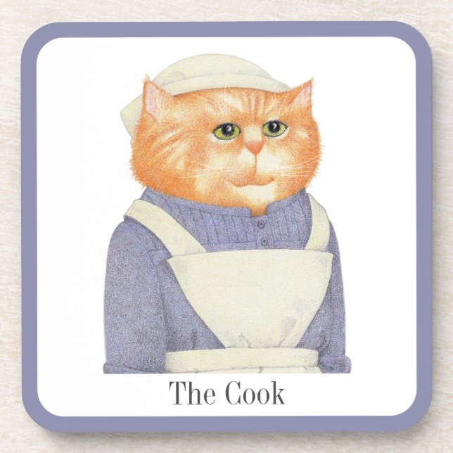 CUISINER CAT Dessous de verre en plastique dur + t (Devant)