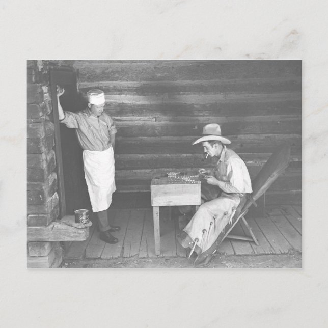 Cuisinier regardant jouer aux cartes de cowboy 2 (Devant)