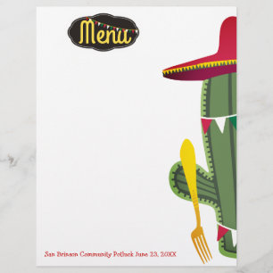 Cuisse de cactus menu cuisine mexicaine en chef