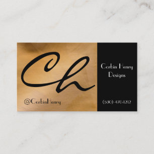 Cuivre Lumineux Et Cartes de visite Noirs