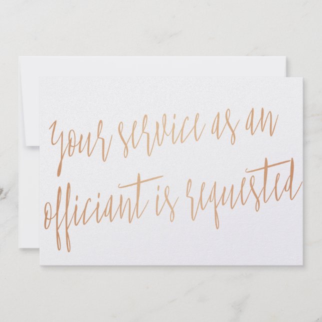 Cuivre "Votre service en tant qu'officiant est dem (Devant)