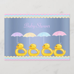 CUL DUCKS BABY SHOWER INVITATION BLEU 2