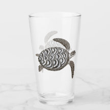 Culbuteur en verre de tortue de mer de Hawksbill