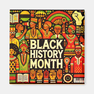Culture colorée Magnet du Mois de l'histoire noire
