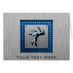 Culturiste balayé de regard en métal