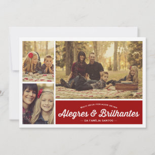 Cumprimento alegre & brilhante do Natal