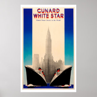 Cunard White Star Poster vintage