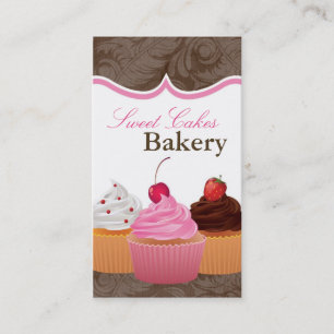 Cup Cakes Bakery Sweet Traitements Carte de visite