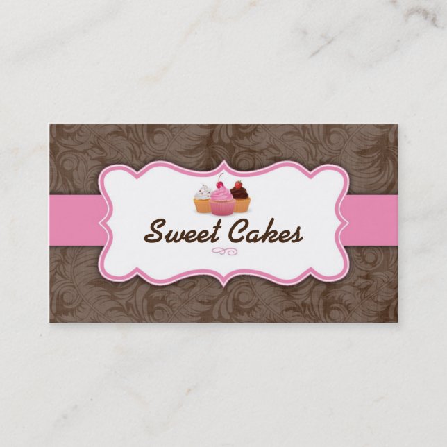 Cup Cakes Bakery Sweet Traitements Carte de visite (Devant)