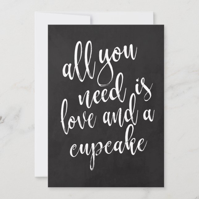 Cupcake abordable Chalkboard mariage signe (Devant)
