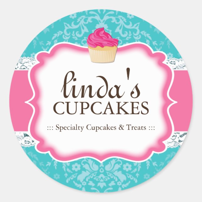 Cupcake and Dessert - Stickers Emballage (Devant)