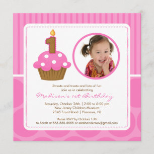 Cupcake Anniversaire Invitation 1er Anniversaire r
