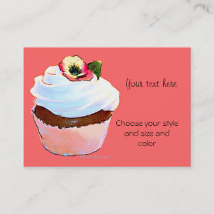 Cupcake avec Pansy Carte de visite