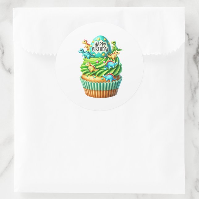 Cupcake Birthday Stickers (Sac)