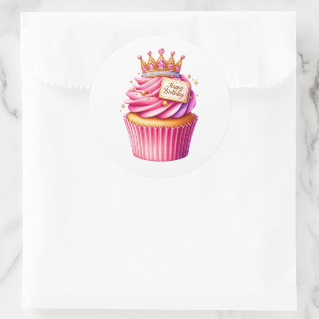 Cupcake Birthday Stickers (Sac)