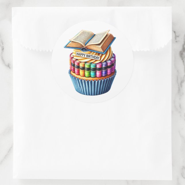 Cupcake Birthday Stickers (Sac)