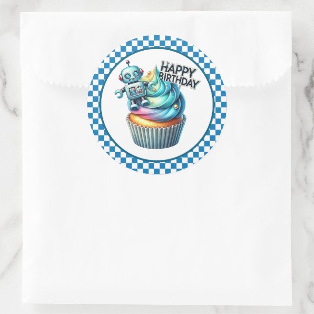 Cupcake Birthday Stickers (Sac)