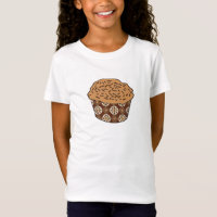 Cupcake caramel givré avec T-shirt arrosé